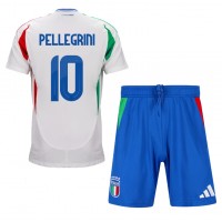Camisa de time de futebol Itália Lorenzo Pellegrini #10 Replicas 2º Equipamento Infantil Europeu 2024 Manga Curta (+ Calças curtas)